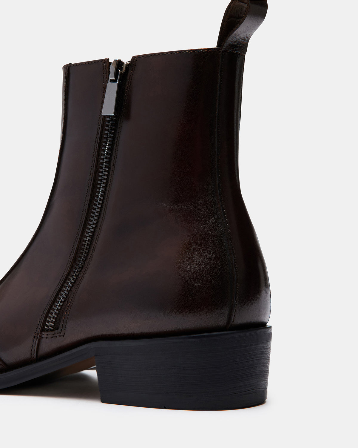 HAYNES Brown Leather Men's Ankle Boot | Steve Madden Popular