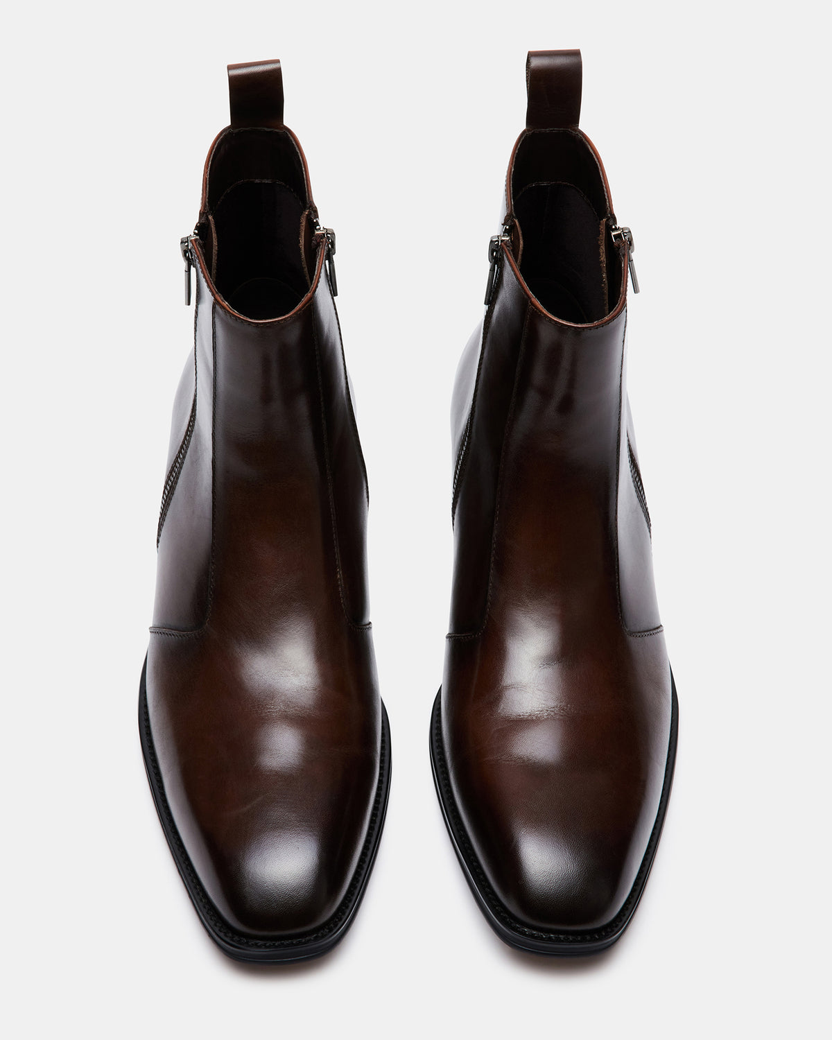 HAYNES Brown Leather Men's Ankle Boot | Steve Madden Popular