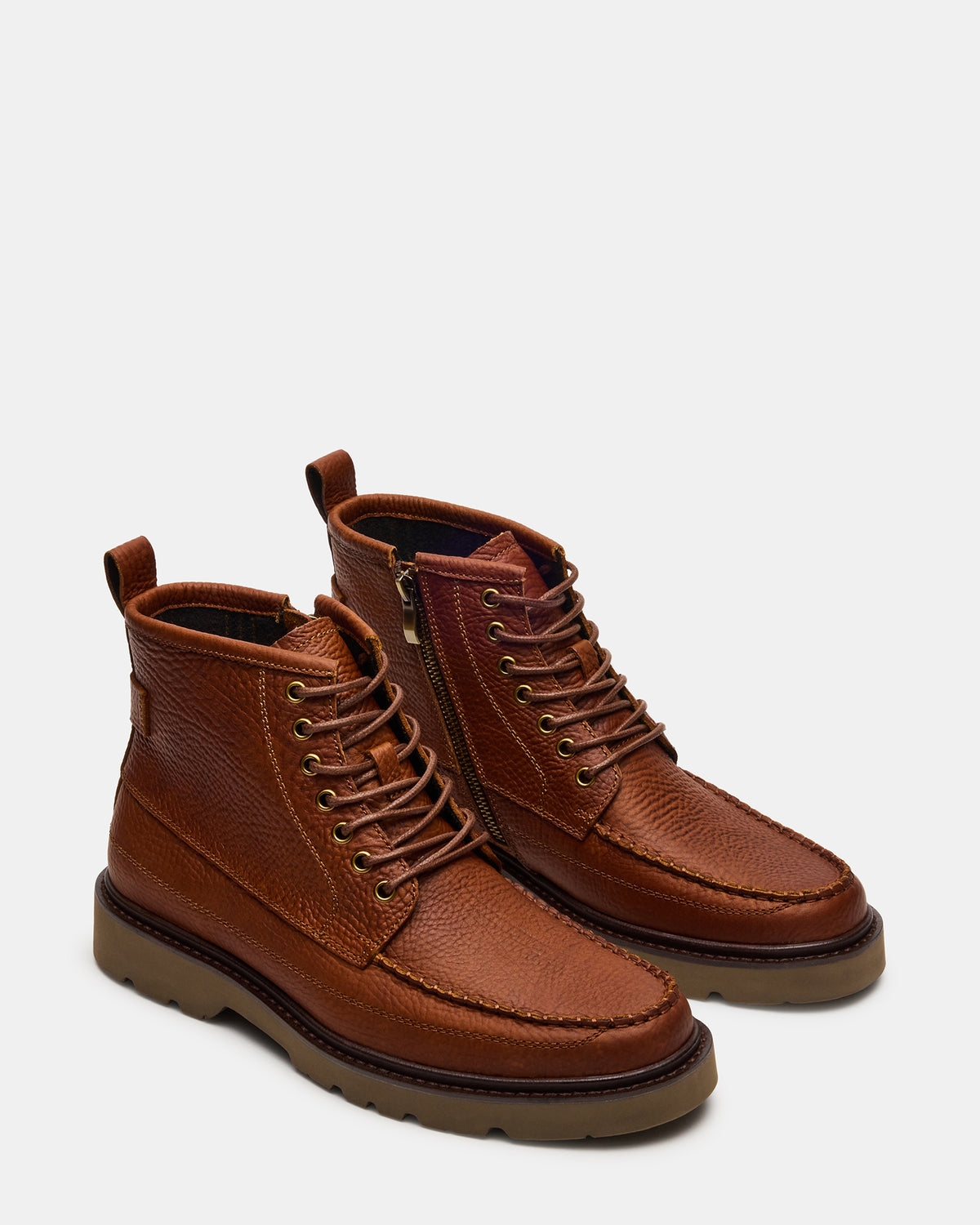 DAEL Brown Leather Lace-Up Men's Ankle Boot | Steve Madden Popular