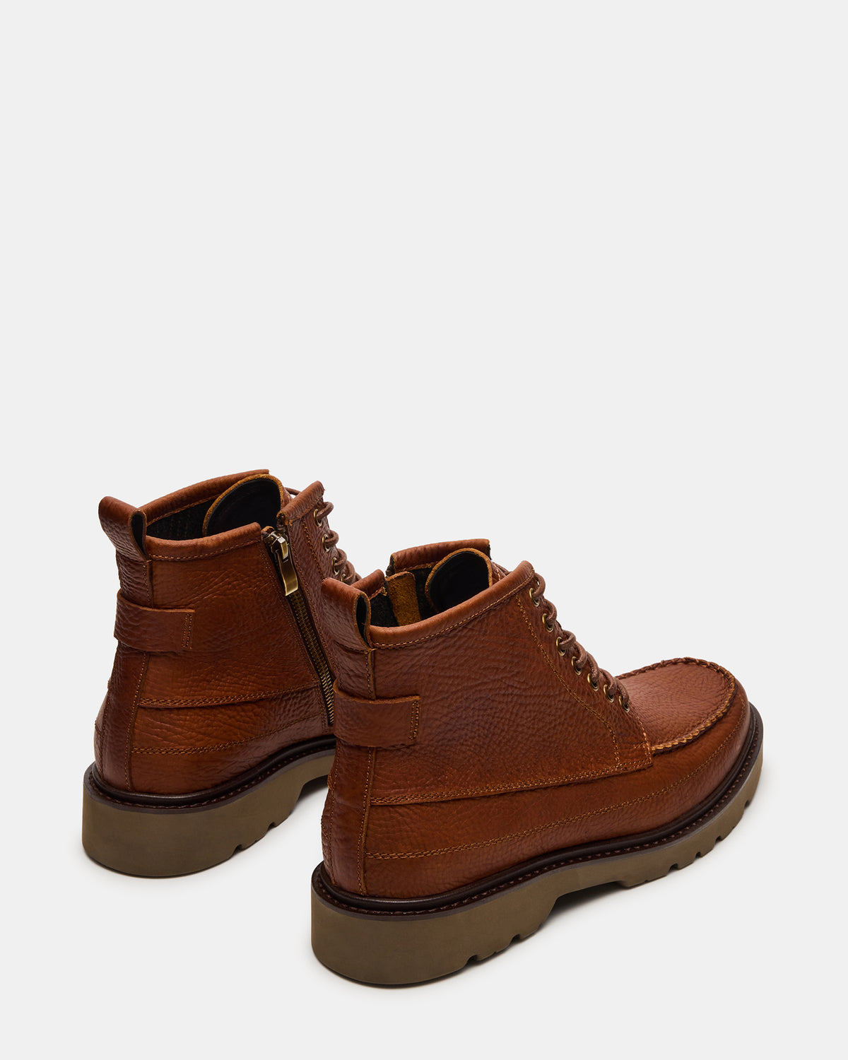 DAEL Brown Leather Lace-Up Men's Ankle Boot | Steve Madden Popular