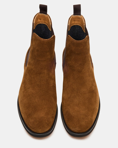 ALDAIR Chestnut Suede Chelsea Men's Ankle Boot | Steve Madden New