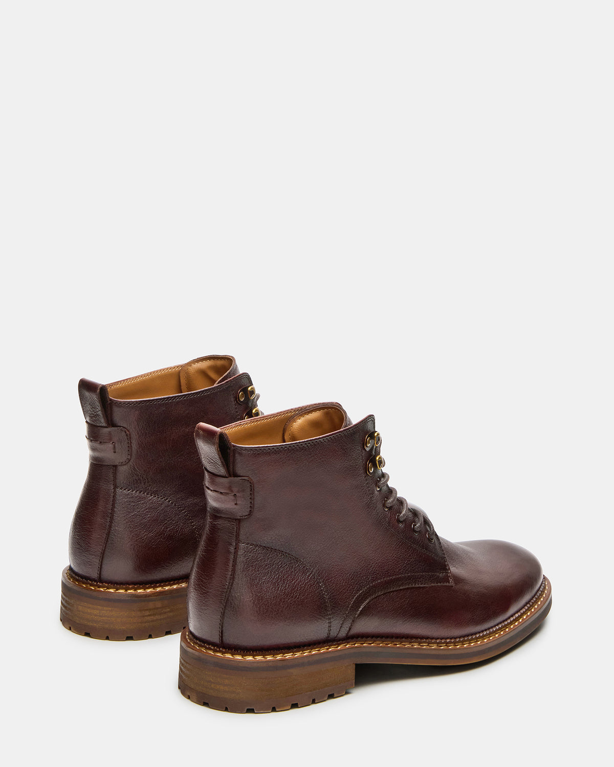 NOBY Brown Leather Men's Lace-Up Ankle Boot | Steve Madden Exclusive