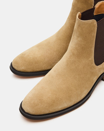 ALDAIR Taupe Suede Chelsea Men's Ankle Boot | Steve Madden Value