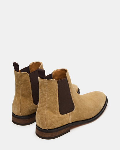 ALDAIR Taupe Suede Chelsea Men's Ankle Boot | Steve Madden Value