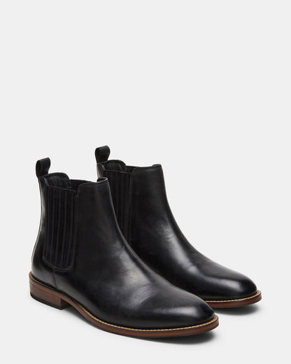 RYKER Black Chelsea Men's Ankle Boot | Steve Madden New