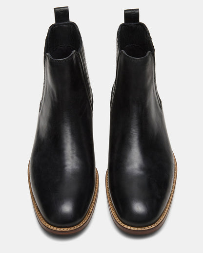 RYKER Black Chelsea Men's Ankle Boot | Steve Madden New