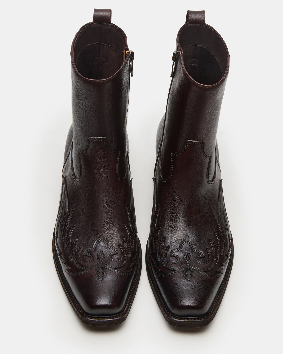 SANTANA Dark Brown Western Men's Ankle Boot | Steve Madden Best Seller
