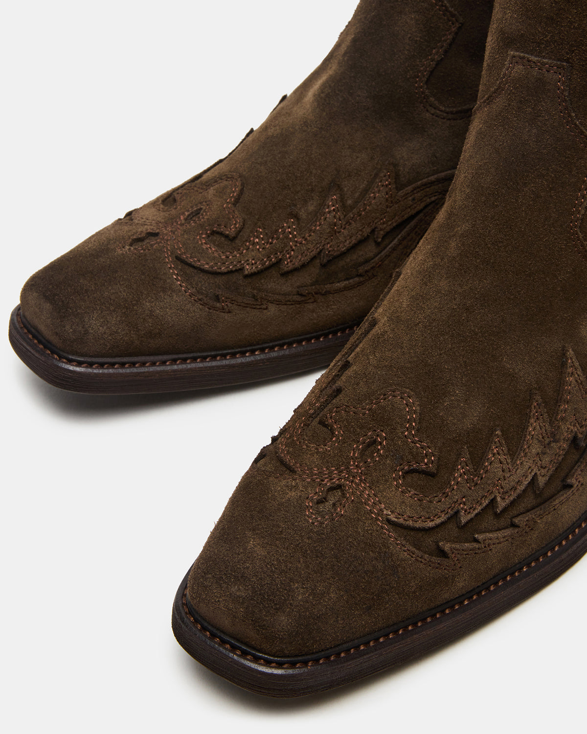 SANTANA Green Olive Western Men's Ankle Boot | Steve Madden Signature
