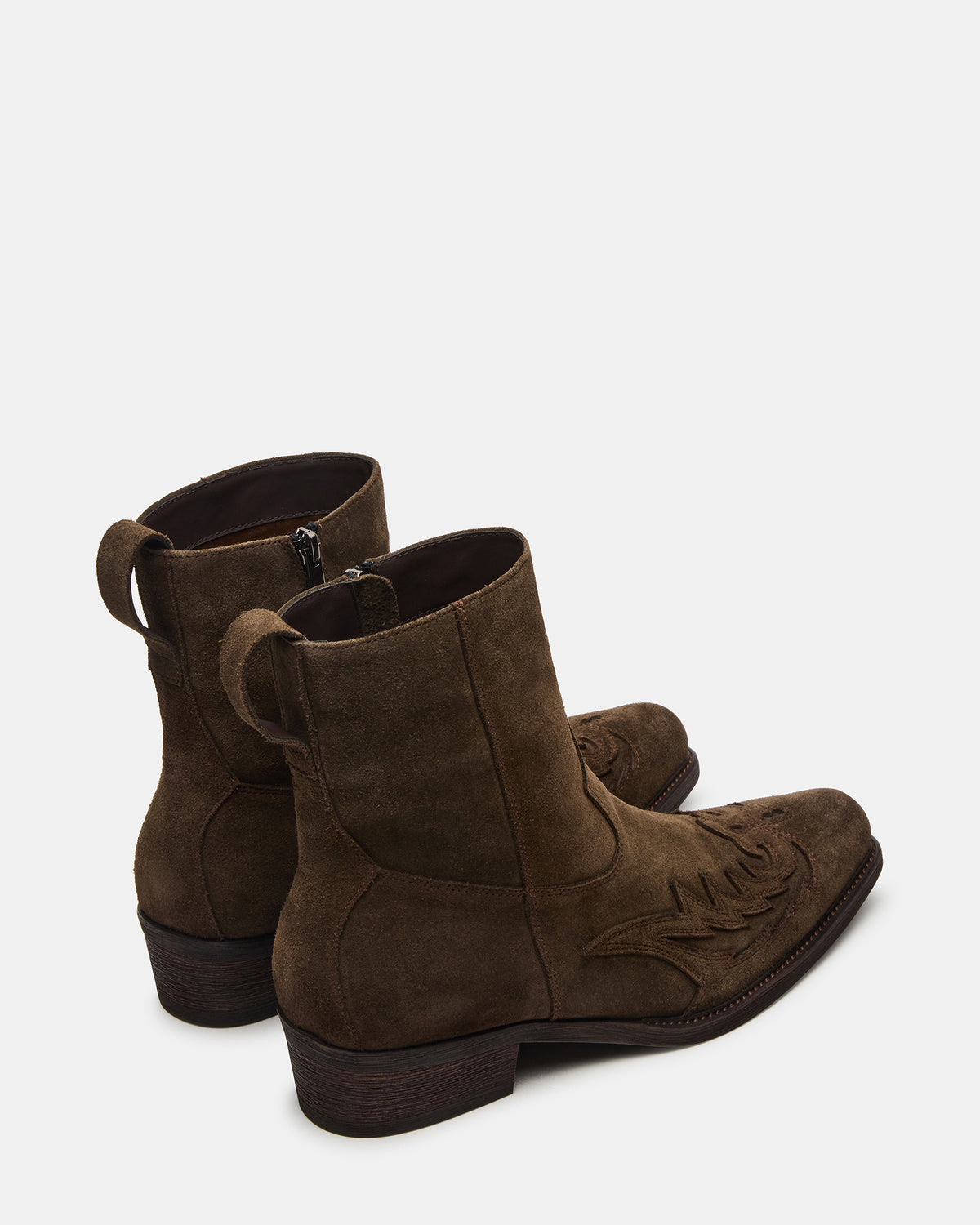 SANTANA Green Olive Western Men's Ankle Boot | Steve Madden Signature