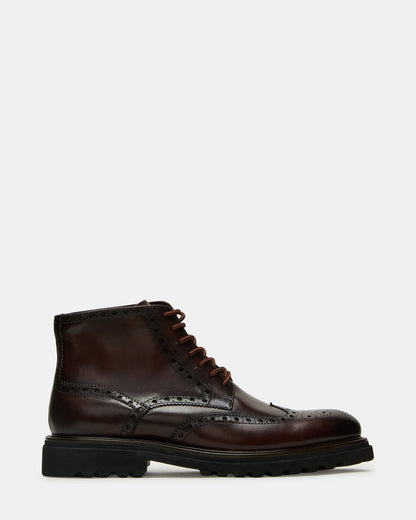 KODA Dark Brown Lace-Up Men's Ankle Boot | Steve Madden Popular