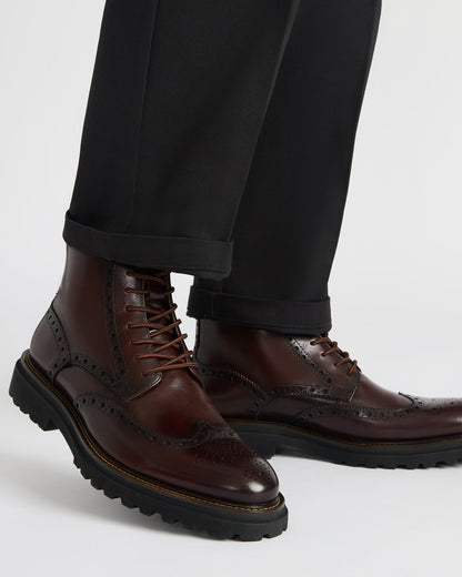 KODA Dark Brown Lace-Up Men's Ankle Boot | Steve Madden Popular
