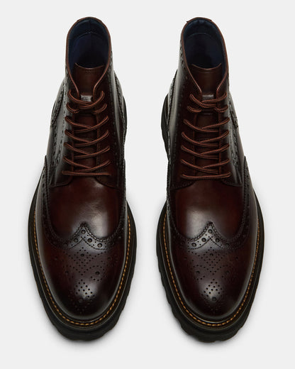 KODA Dark Brown Lace-Up Men's Ankle Boot | Steve Madden Popular