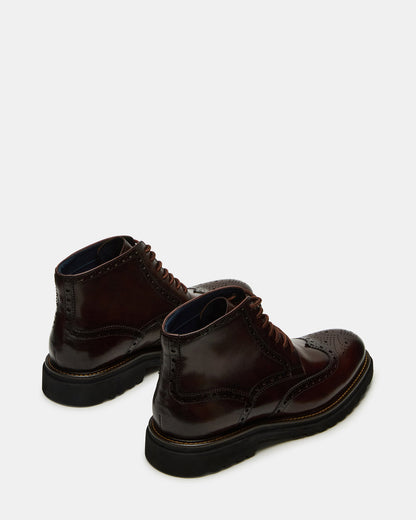 KODA Dark Brown Lace-Up Men's Ankle Boot | Steve Madden Popular