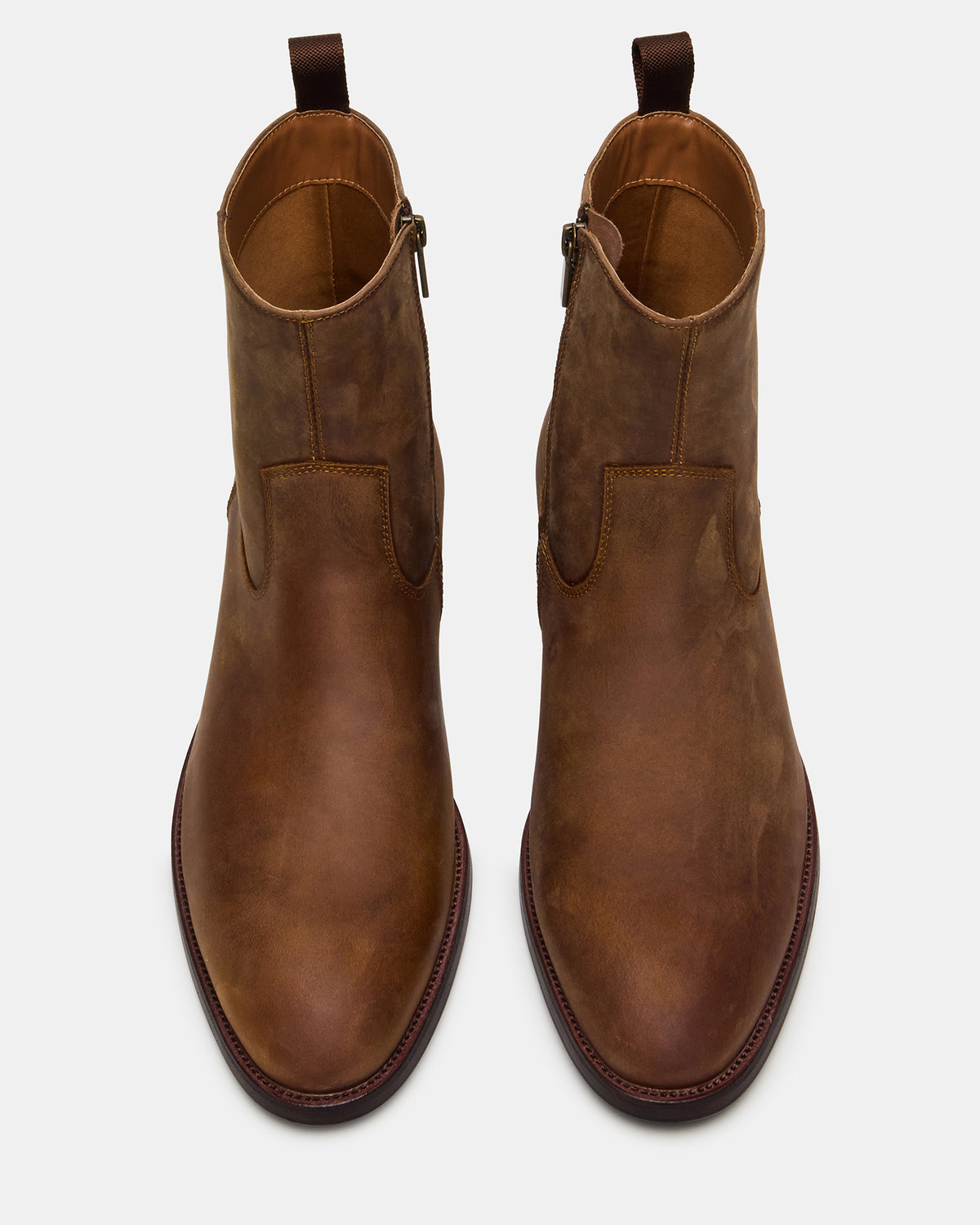 HENDRIK Tan Leather Men's Ankle Boot | Steve Madden Hot Sale