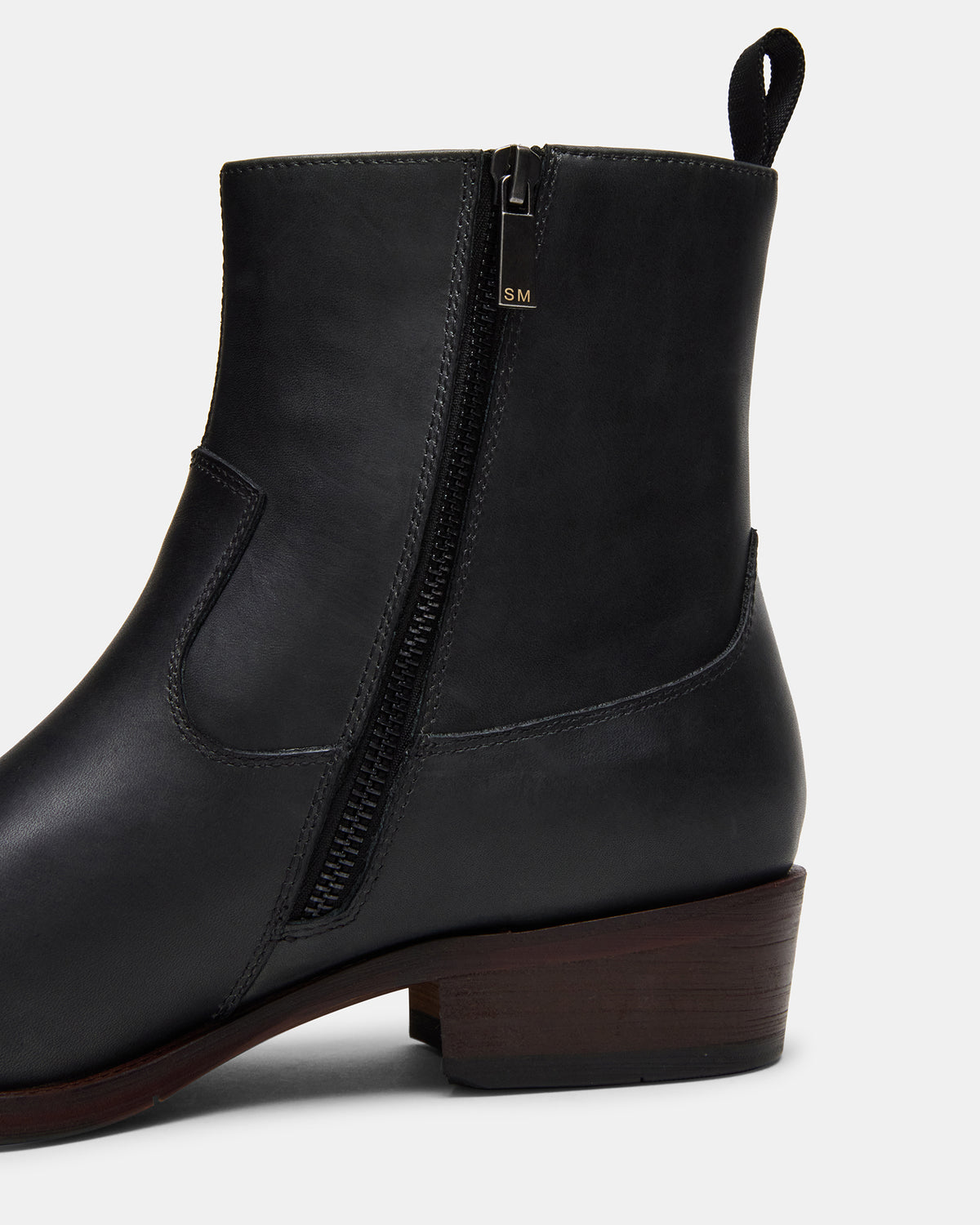 HENDRIK Black Leather Men's Ankle Boot | Steve Madden Hot Sale