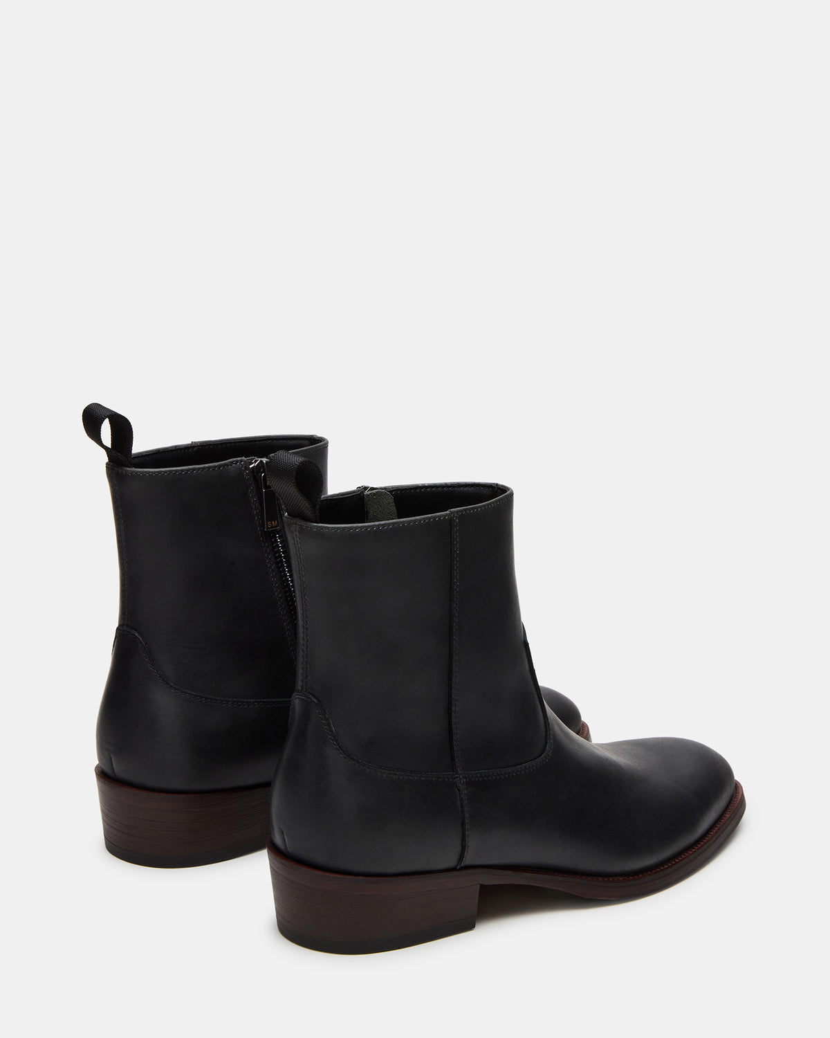 HENDRIK Black Leather Men's Ankle Boot | Steve Madden Hot Sale