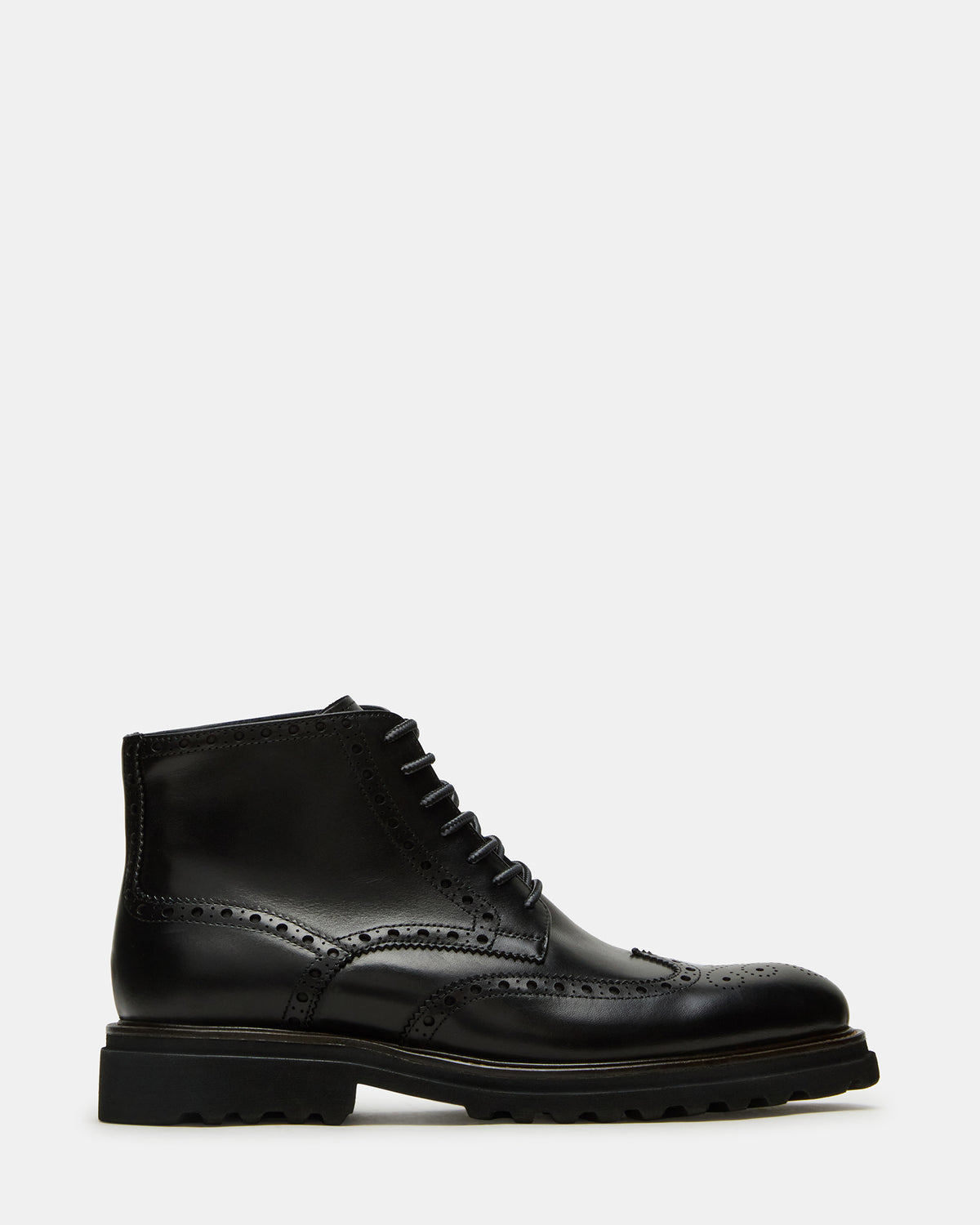 KODA Black Leather Lace-Up Men's Ankle Boot | Steve Madden Best Seller