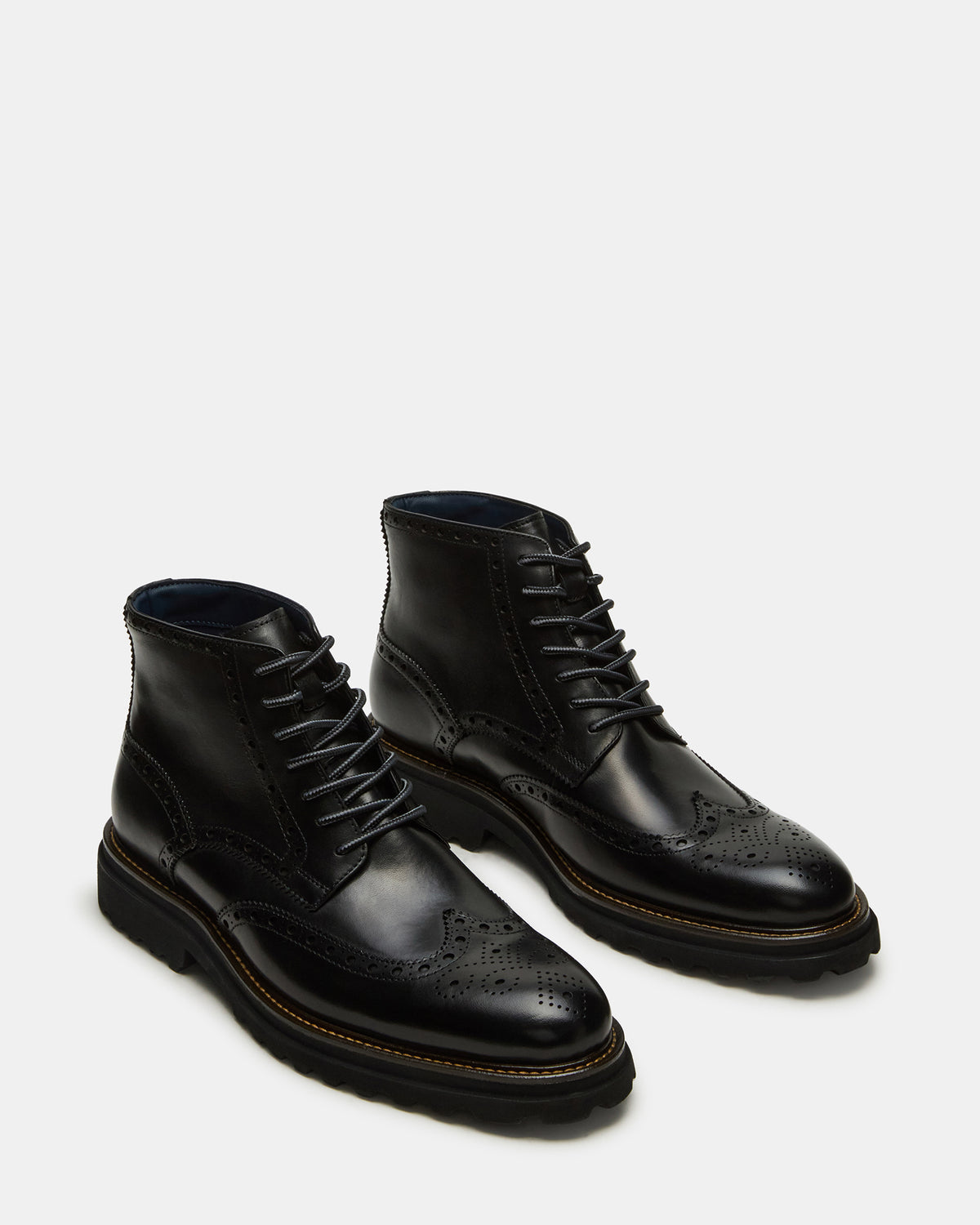 KODA Black Leather Lace-Up Men's Ankle Boot | Steve Madden Best Seller