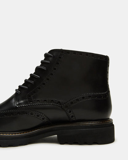 KODA Black Leather Lace-Up Men's Ankle Boot | Steve Madden Best Seller