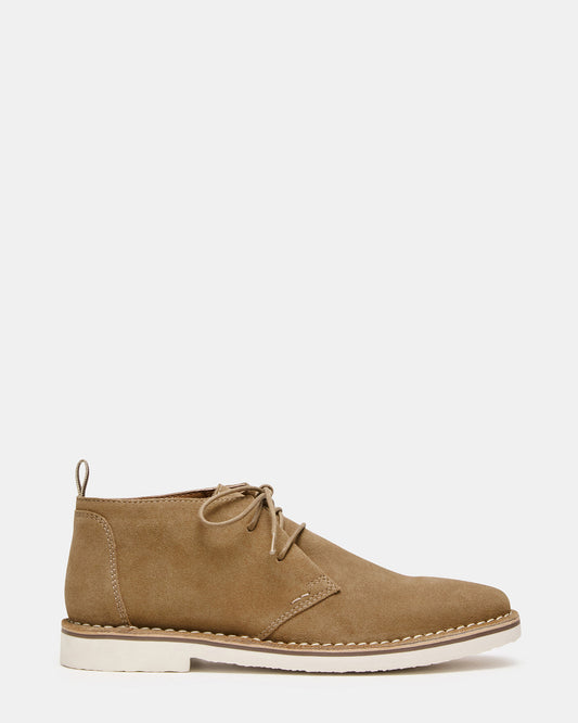 HERO Cognac Suede Lace-Up Ankle Men's Boots | Steve Madden Quality