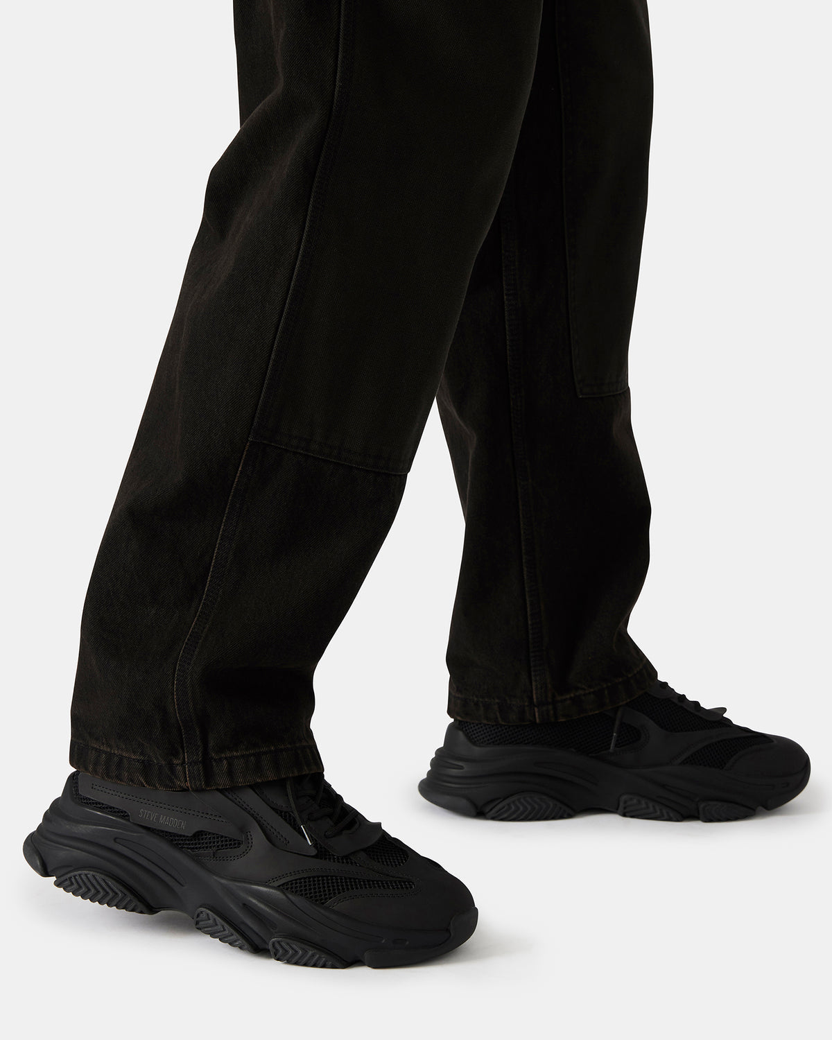 POSSESS Black Low-Top Lace-Up Men's Sneaker | Steve Madden Best Seller
