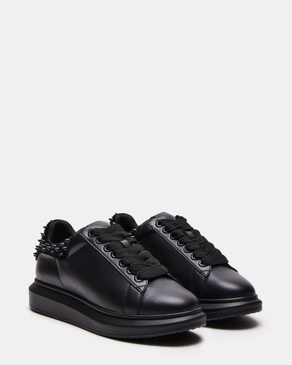 FROSTING Black Velvet Men's Low-Top Lace-Up Sneaker | Steve Madden Recommended