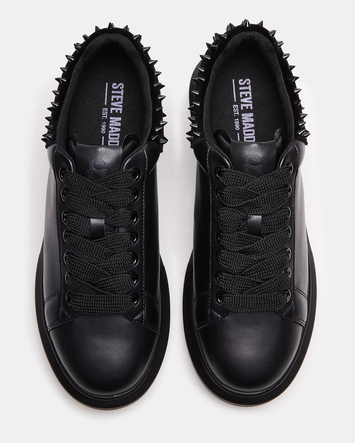 FROSTING Black Velvet Men's Low-Top Lace-Up Sneaker | Steve Madden Recommended