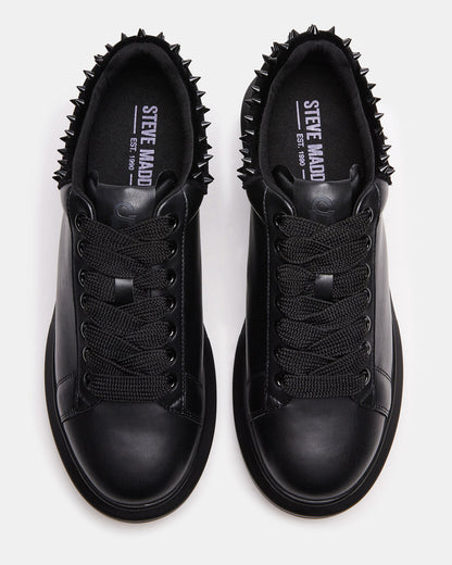 FROSTING Black Velvet Men's Low-Top Lace-Up Sneaker | Steve Madden Recommended