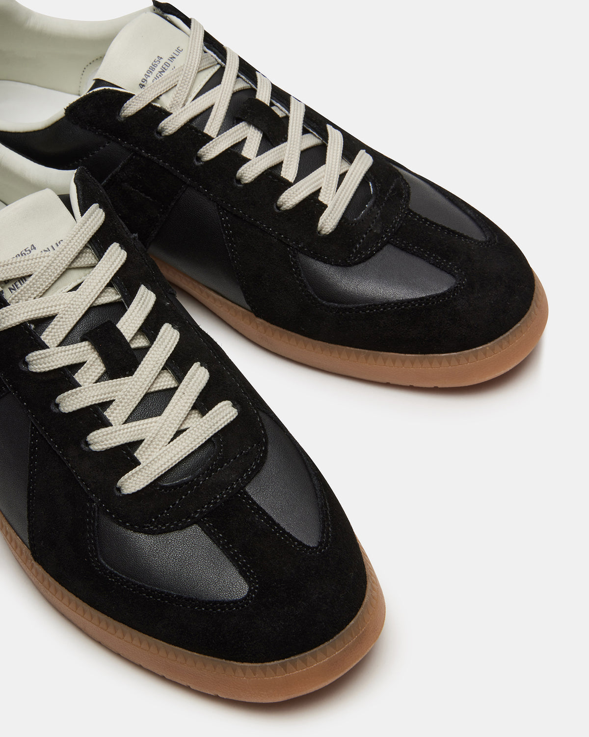 DIXON Black Leather Low-Top Panel Men's Sneaker | Steve Madden Featured