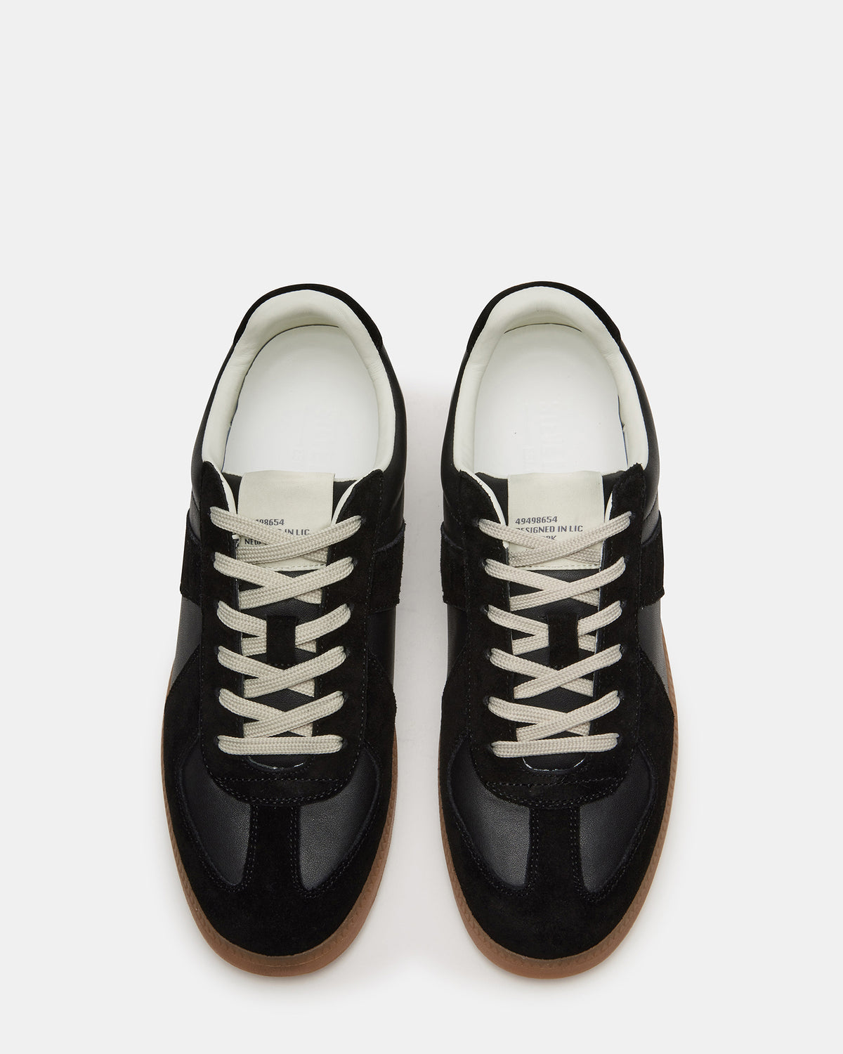 DIXON Black Leather Low-Top Panel Men's Sneaker | Steve Madden Featured