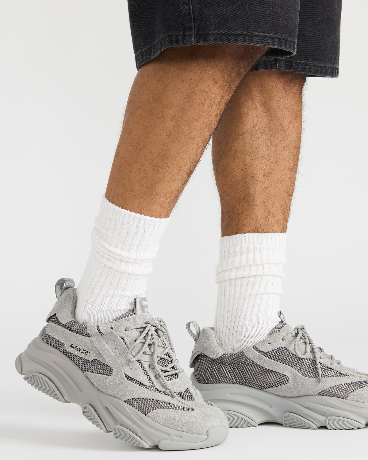 POSSESS Grey Suede Low-Top Lace-Up Men's Sneaker | Steve Madden Popular