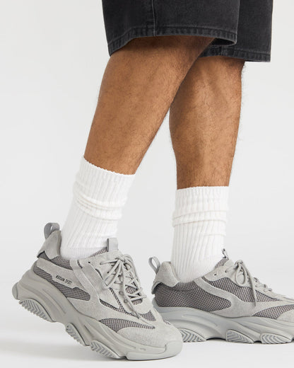 POSSESS Grey Suede Low-Top Lace-Up Men's Sneaker | Steve Madden Popular