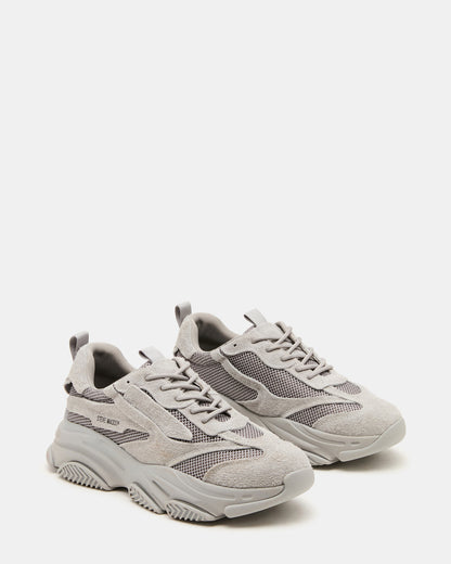 POSSESS Grey Suede Low-Top Lace-Up Men's Sneaker | Steve Madden Popular