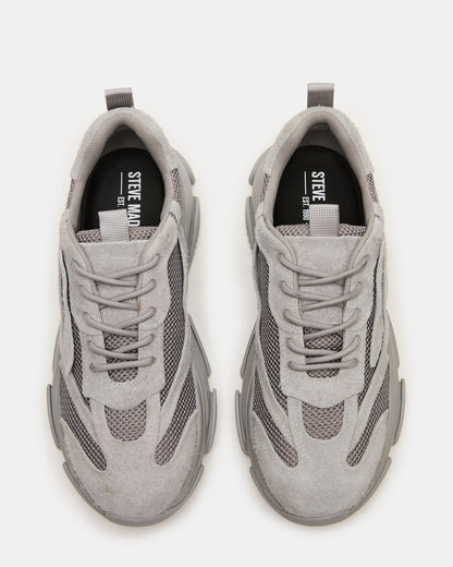 POSSESS Grey Suede Low-Top Lace-Up Men's Sneaker | Steve Madden Popular