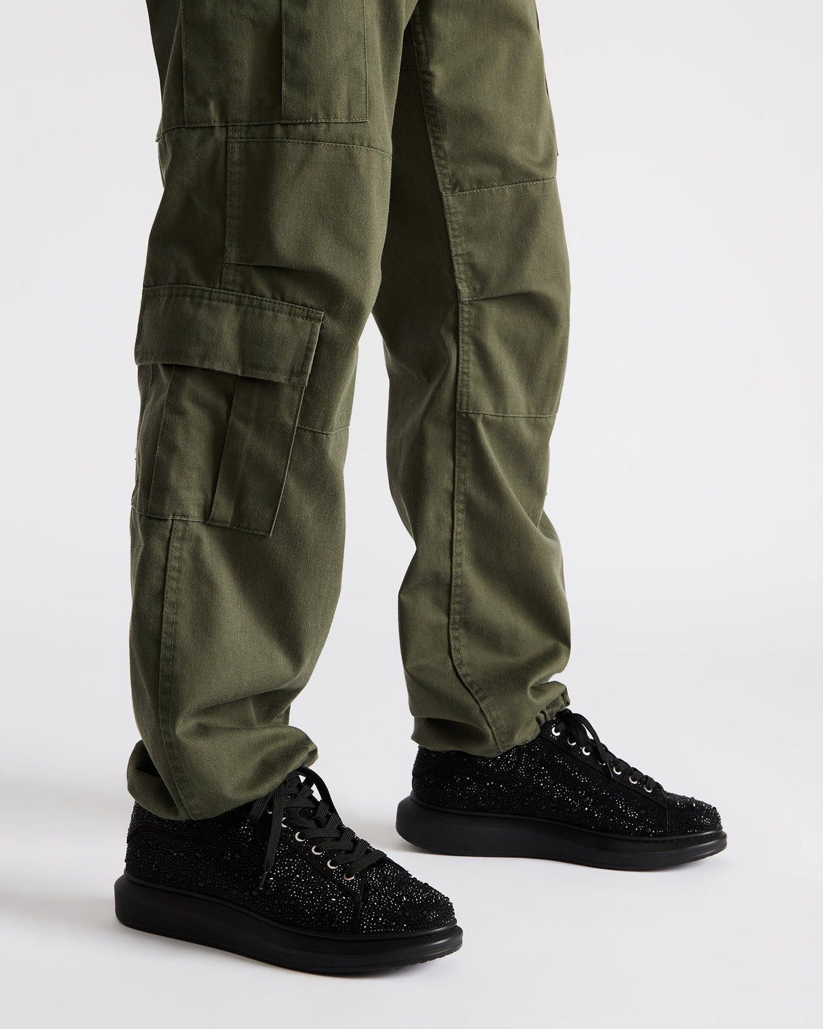 ICEBOX Rhinestone Men's Low-Top Lace-Up Sneaker | Steve Madden Essential