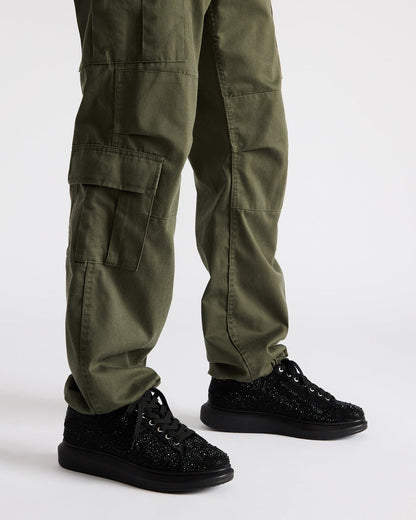 ICEBOX Rhinestone Men's Low-Top Lace-Up Sneaker | Steve Madden Essential