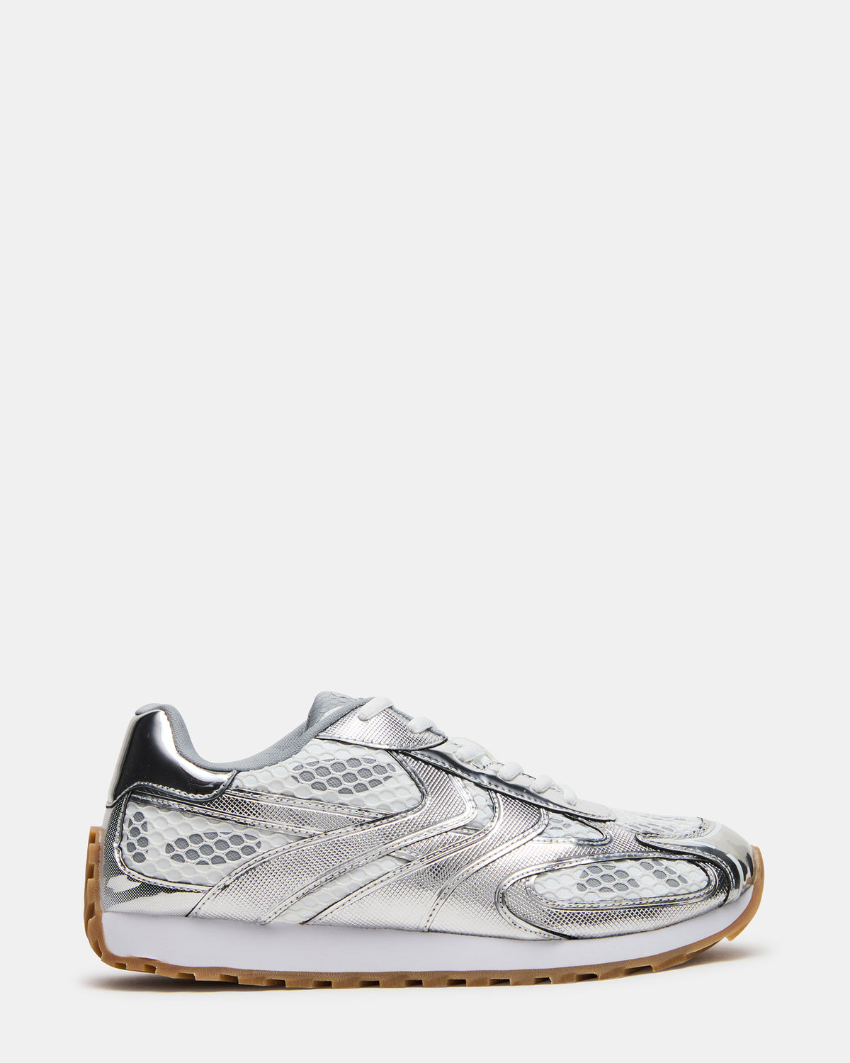 XYLO Silver Low-Top Lace-Up Men's Sneakers | Steve Madden Special Offer