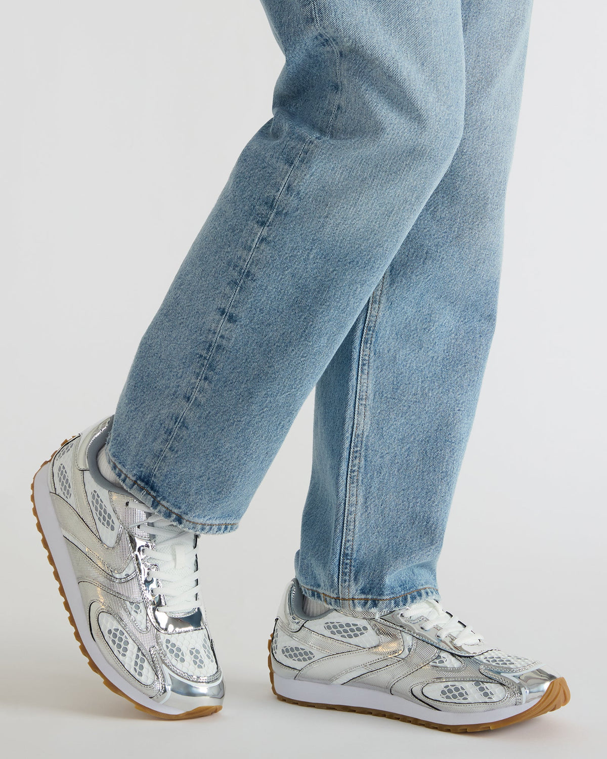 XYLO Silver Low-Top Lace-Up Men's Sneakers | Steve Madden Special Offer