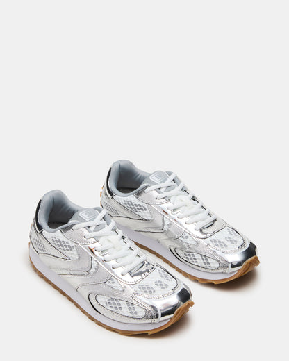 XYLO Silver Low-Top Lace-Up Men's Sneakers | Steve Madden Special Offer