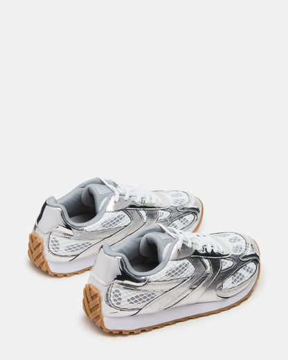XYLO Silver Low-Top Lace-Up Men's Sneakers | Steve Madden Special Offer