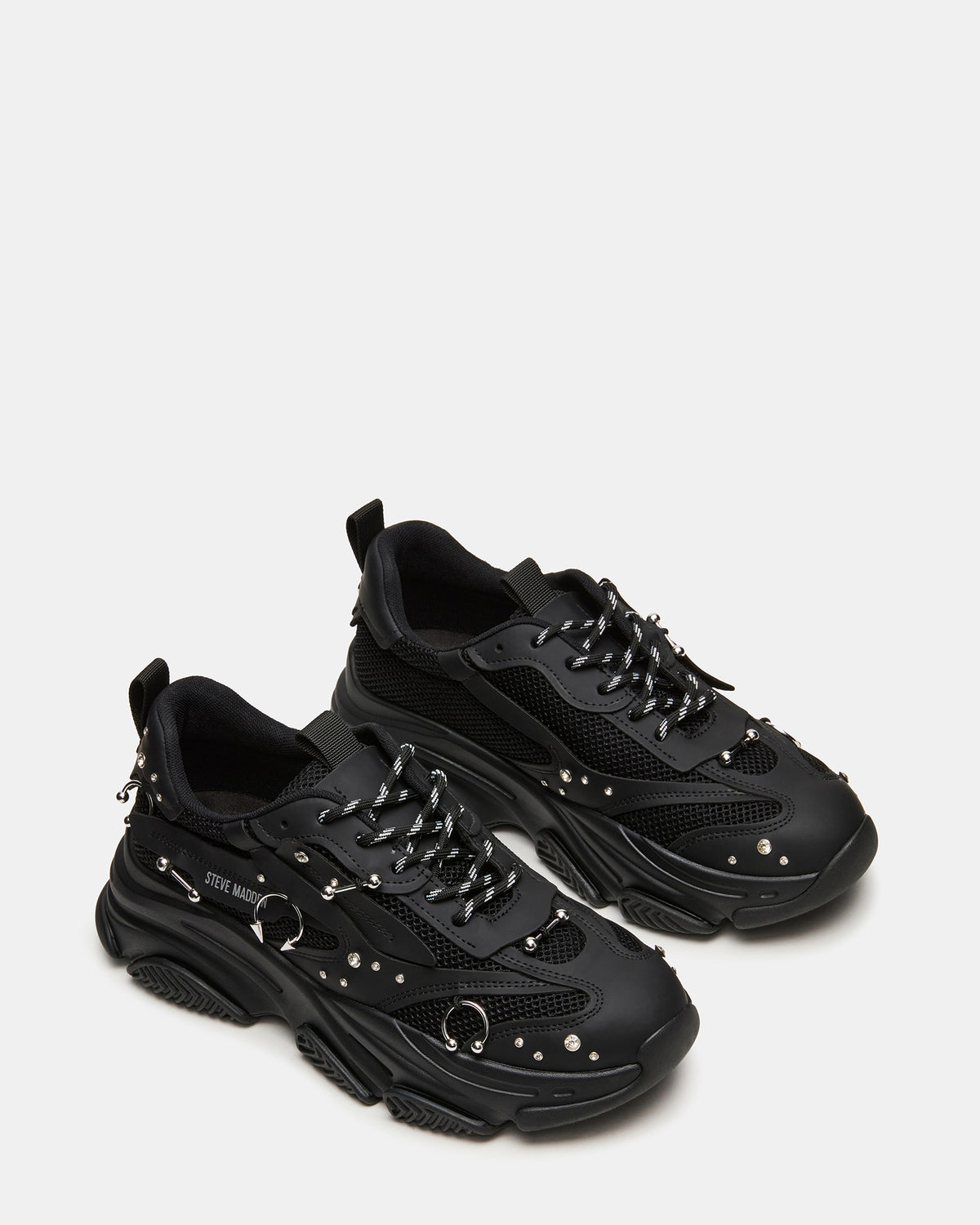 PIERCED Black Low-Top Lace-Up Men's Sneaker | Steve Madden Value