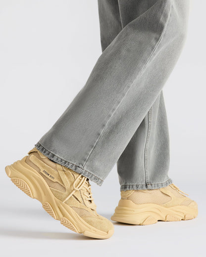 POSSESS Taupe Suede Low-Top Lace-Up Men's Sneaker | Steve Madden Quality
