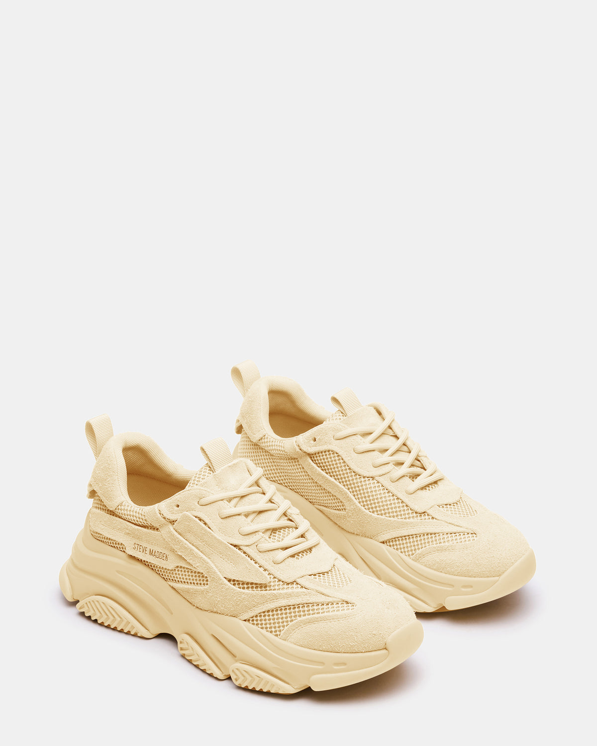 POSSESS Taupe Suede Low-Top Lace-Up Men's Sneaker | Steve Madden Quality