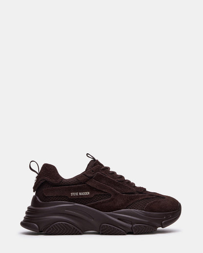 POSSESS Brown Suede Low-Top Lace-Up Men's Sneaker | Steve Madden Top Pick