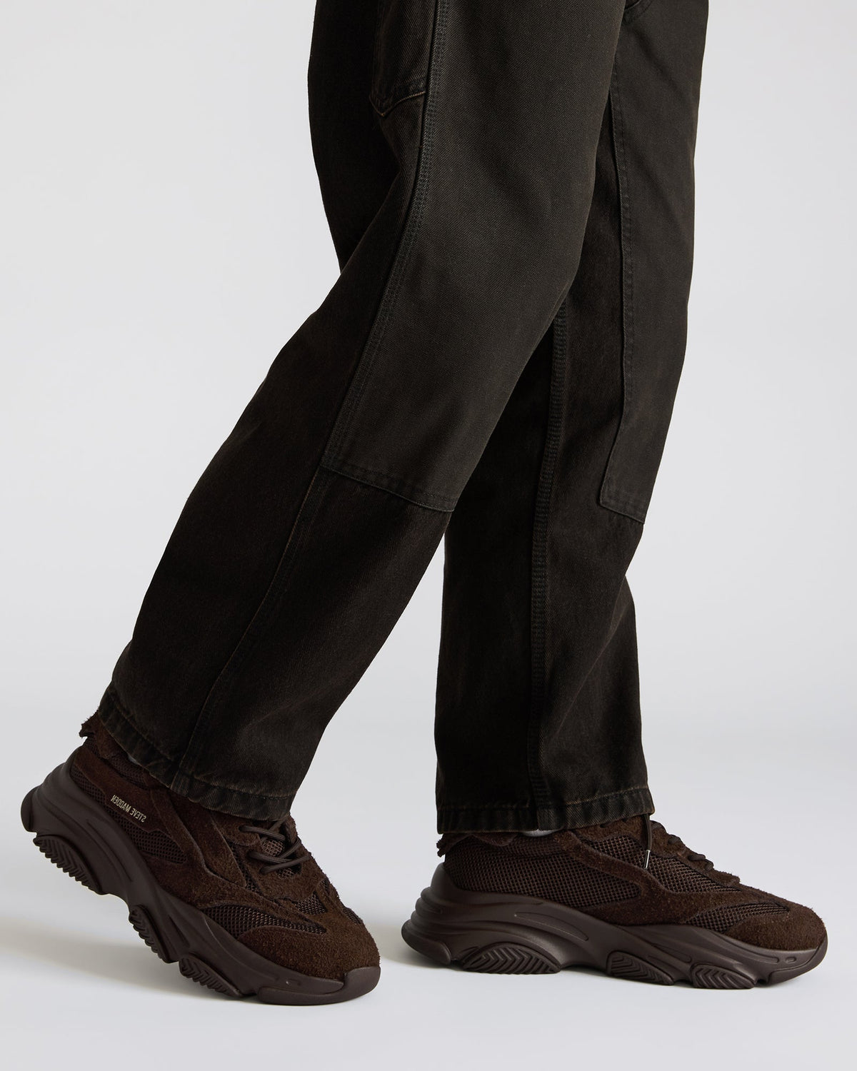 POSSESS Brown Suede Low-Top Lace-Up Men's Sneaker | Steve Madden Top Pick