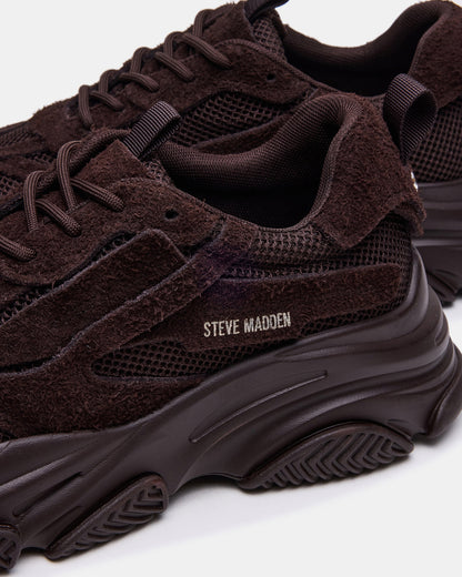 POSSESS Brown Suede Low-Top Lace-Up Men's Sneaker | Steve Madden Top Pick