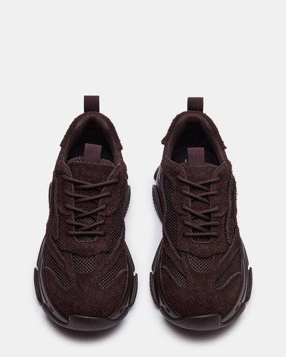 POSSESS Brown Suede Low-Top Lace-Up Men's Sneaker | Steve Madden Top Pick