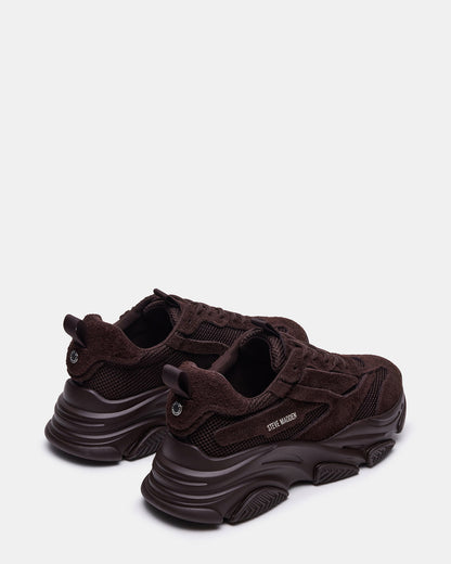 POSSESS Brown Suede Low-Top Lace-Up Men's Sneaker | Steve Madden Top Pick