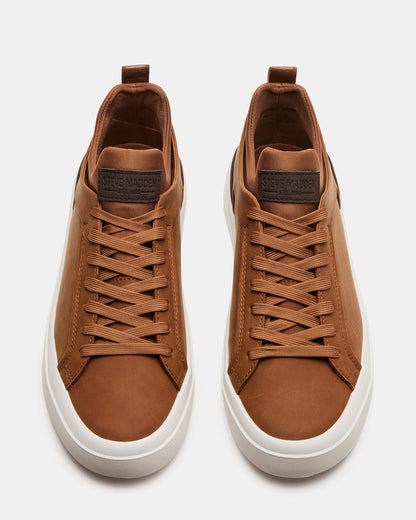 DACK Cognac Men's Lace-Up Sneakers | Steve Madden Quality