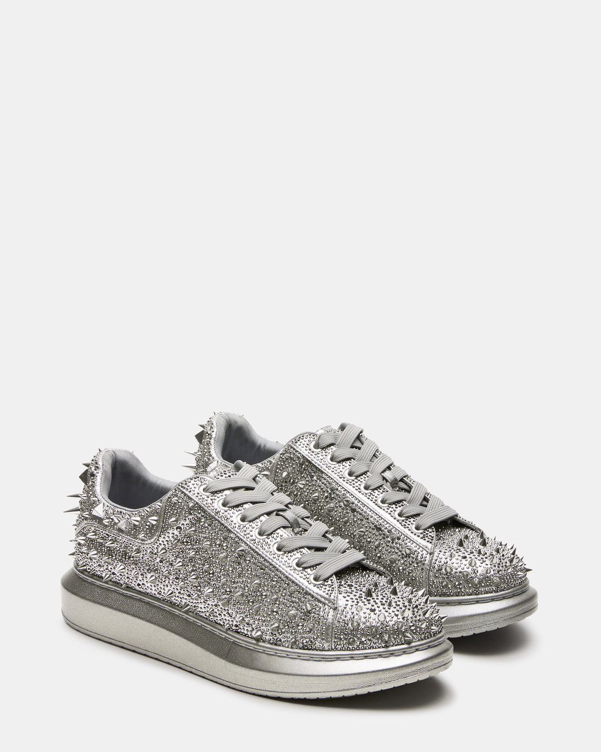 ICEBOX Pewter Metallic Men's Low-Top Lace-Up Sneaker | Steve Madden Exclusive